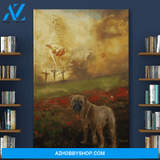 Portrait God Canvas - Bible Verse Wall Art - Jesus and English Mastiff - To the beautiful world Canvas