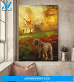 Portrait God Canvas - Bible Verse Wall Art - Jesus and English Mastiff - To the beautiful world Canvas