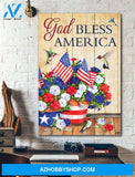 Portrait God Canvas - Bible Verse Wall Art - Jesus and humming bird - God bless America Canvas