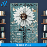 Portrait God Canvas - Bible Verse Wall Art - Jesus and White butterfly - I can only imagine Canvas