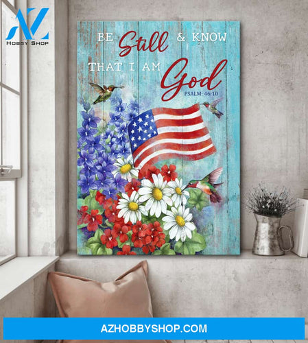 Portrait God Canvas - Bible Verse Wall Art - Jesus - be still and know that i am god 1 Canvas