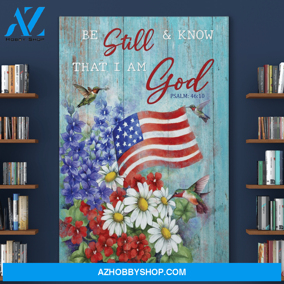 Portrait God Canvas - Bible Verse Wall Art - Jesus - be still and know that i am god 1 Canvas