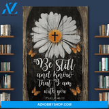 Portrait God Canvas - Bible Verse Wall Art - Jesus - Be still and know that I am with you Canvas