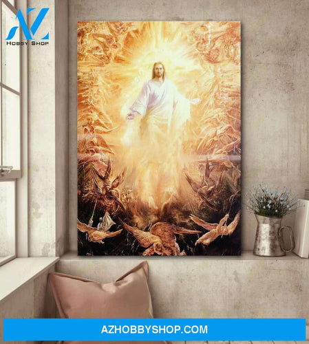 Portrait God Canvas - Bible Verse Wall Art - Jesus - Beautiful aura Canvas