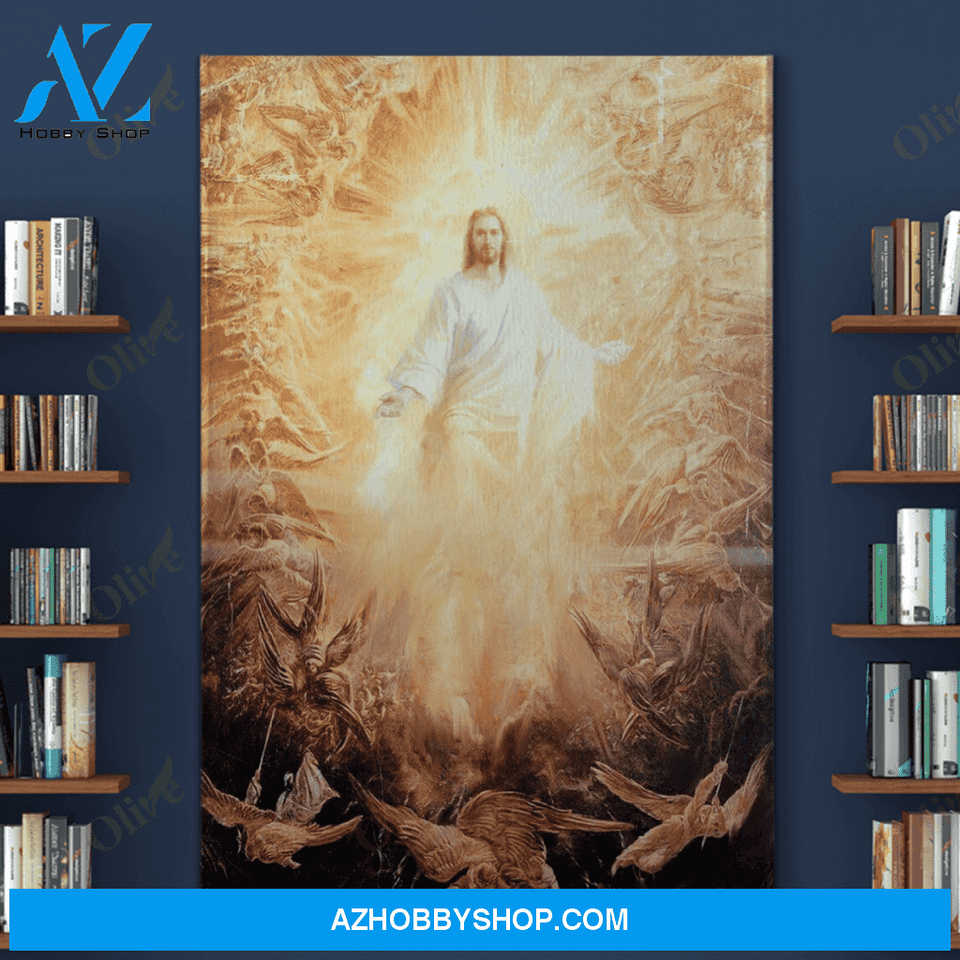 Portrait God Canvas - Bible Verse Wall Art - Jesus - Beautiful aura Canvas