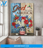 Portrait God Canvas - Bible Verse Wall Art - Jesus - God bless America Humming bird 1 Canvas