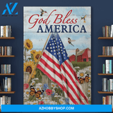 Portrait God Canvas - Bible Verse Wall Art - Jesus - God blessed America 5 Canvas