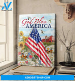 Portrait God Canvas - Bible Verse Wall Art - Jesus - God blessed America 5 Canvas