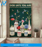 Portrait God Canvas - Bible Verse Wall Art - Jesus - God says you are beautiful Canvas