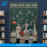 Portrait God Canvas - Bible Verse Wall Art - Jesus - God says you are beautiful Canvas