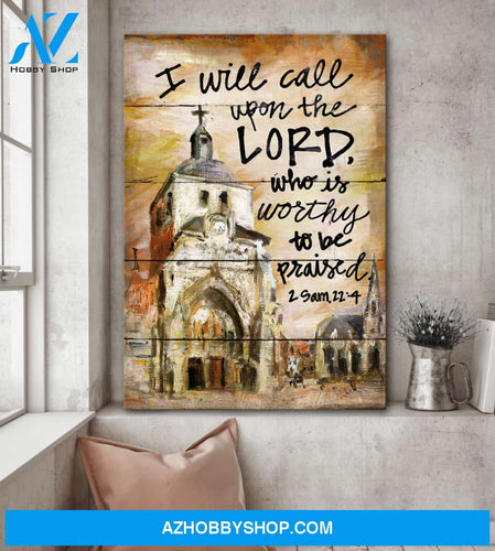 Portrait God Canvas - Bible Verse Wall Art - Jesus - He deserves all the praises 2 Canvas