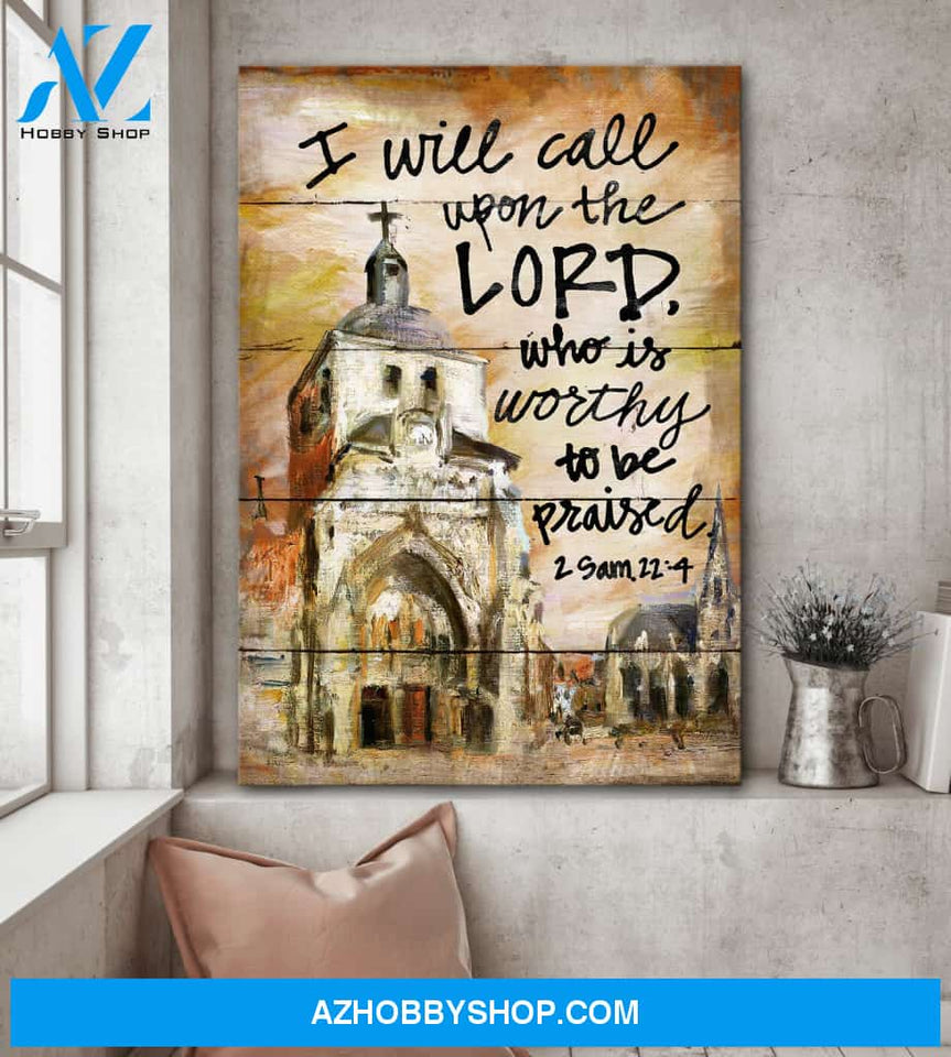Portrait God Canvas - Bible Verse Wall Art - Jesus - He deserves all the praises 2 Canvas