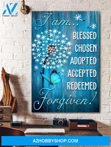 Portrait God Canvas - Bible Verse Wall Art - Jesus - I am Forgiven Canvas