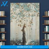 Portrait God Canvas - Bible Verse Wall Art - Jesus in heavens forest Canvas