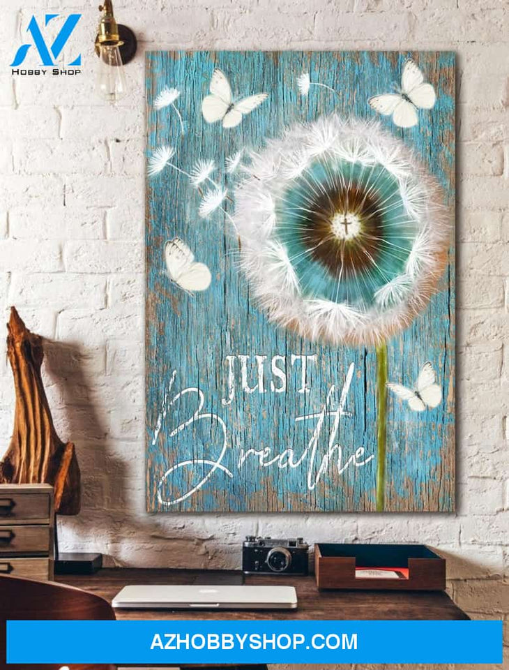Portrait God Canvas - Bible Verse Wall Art - Jesus - Just Breath Dandelion Canvas