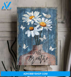 Portrait God Canvas - Bible Verse Wall Art - Jesus - Just breathe 2 Canvas