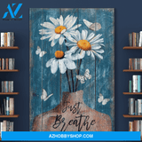 Portrait God Canvas - Bible Verse Wall Art - Jesus - Just breathe 2 Canvas