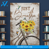 Portrait God Canvas - Bible Verse Wall Art - Jesus- Just breathe 3 Canvas