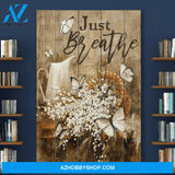 Portrait God Canvas - Bible Verse Wall Art - Jesus - Just breathe 8 Canvas