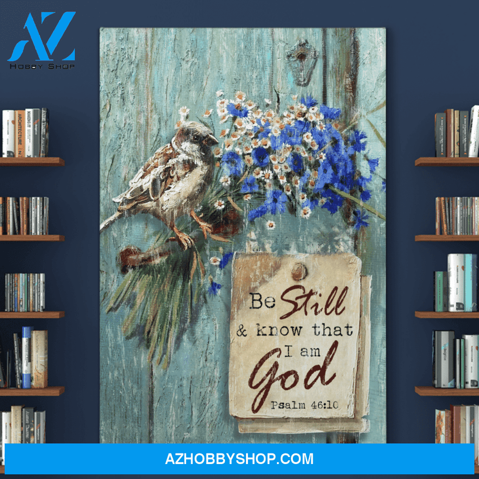 Portrait God Canvas - Bible Verse Wall Art - Jesus - Know that I am God 1 Canvas