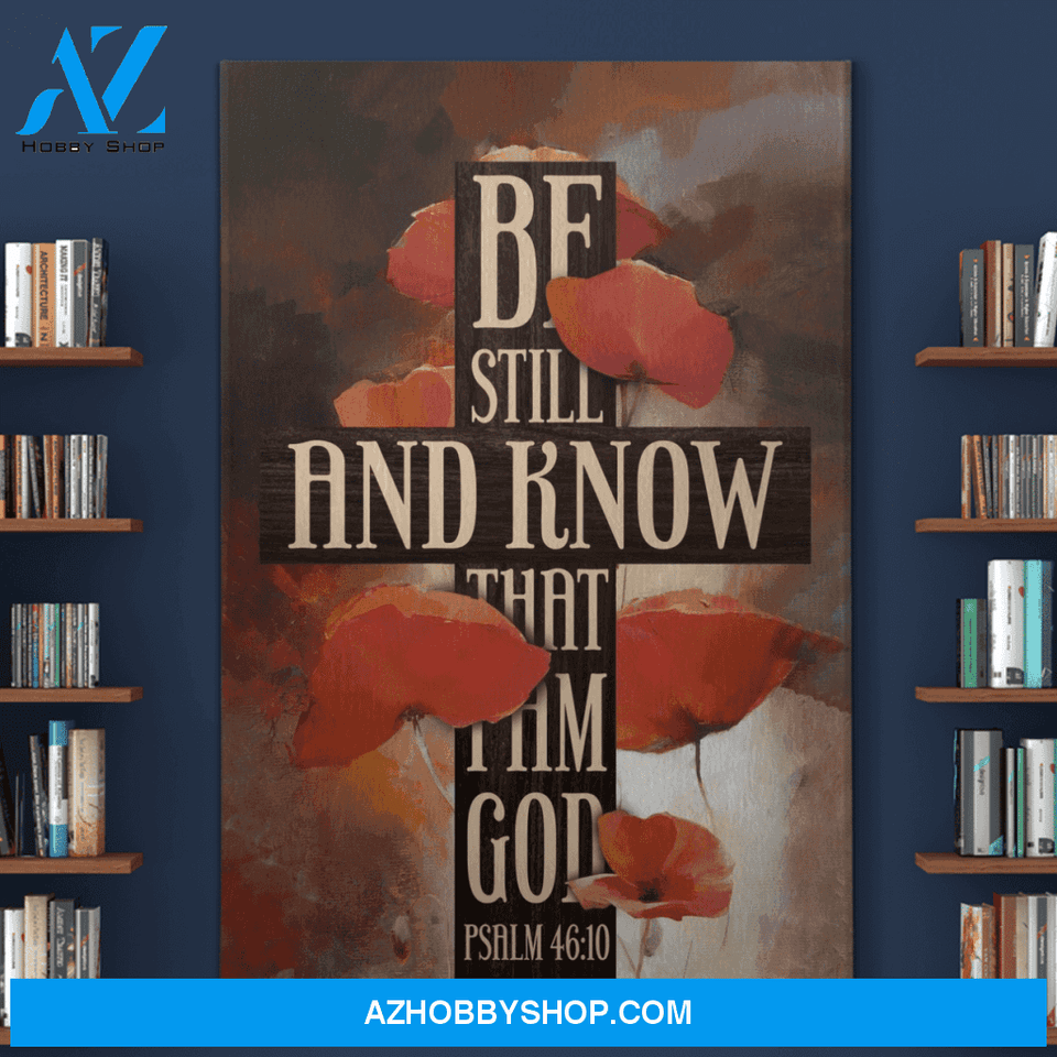 Portrait God Canvas - Bible Verse Wall Art - Jesus - Know that I am God Canvas