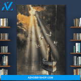 Portrait God Canvas - Bible Verse Wall Art - Jesus - Light in the darkness Canvas