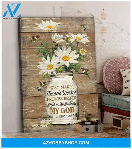 Portrait God Canvas - Bible Verse Wall Art - Jesus - My God - My way maker Canvas