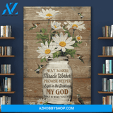 Portrait God Canvas - Bible Verse Wall Art - Jesus - My God - My way maker Canvas