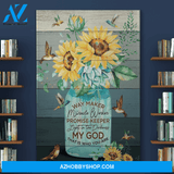 Portrait God Canvas - Bible Verse Wall Art - Jesus - My miracle worker my way maker Canvas