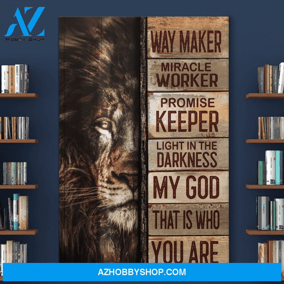 Portrait God Canvas - Bible Verse Wall Art - Jesus - My savior my way maker Canvas