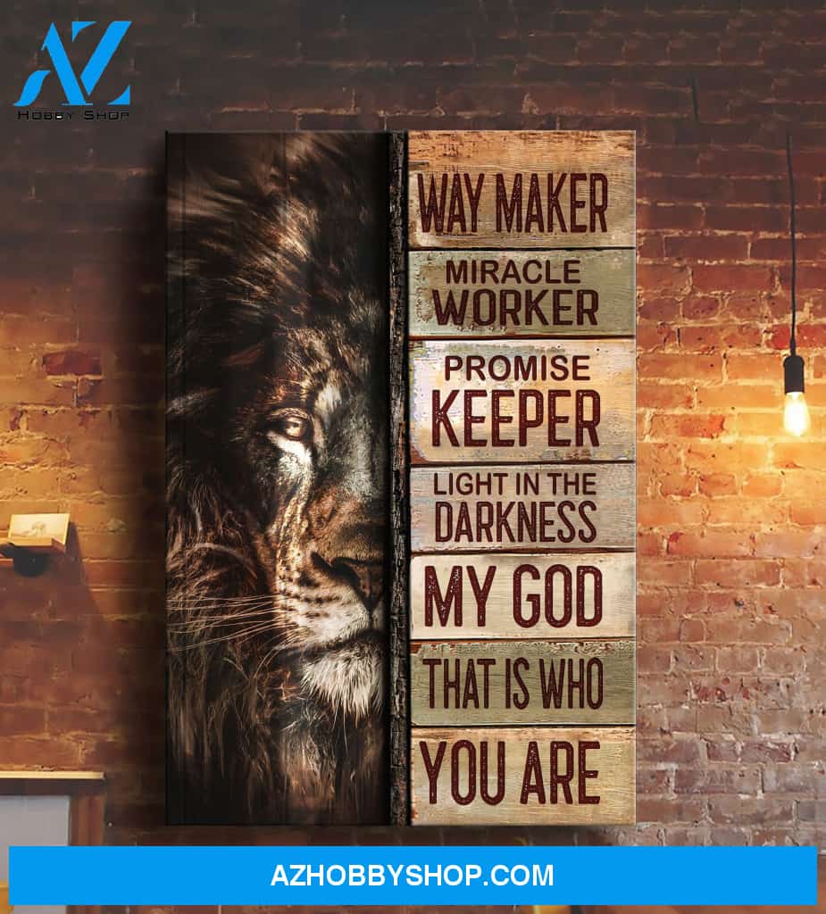 Portrait God Canvas - Bible Verse Wall Art - Jesus - My savior my way maker Canvas