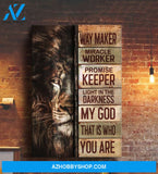 Portrait God Canvas - Bible Verse Wall Art - Jesus - My savior my way maker Canvas