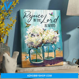 Portrait God Canvas - Bible Verse Wall Art - Jesus - Rejoice in the Lord always Canvas