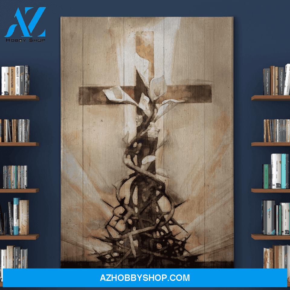 Portrait God Canvas - Bible Verse Wall Art - Jesus - Sacrificed for us Canvas