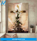 Portrait God Canvas - Bible Verse Wall Art - Jesus - Sacrificed for us Canvas