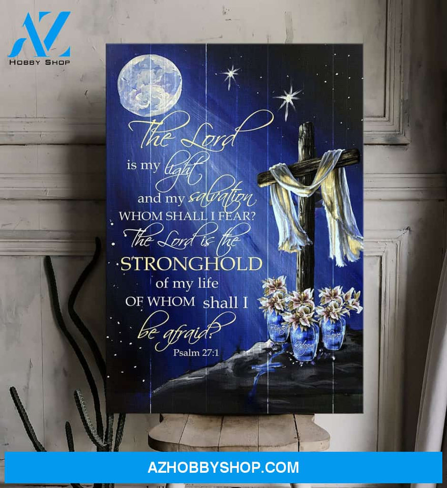 Portrait God Canvas - Bible Verse Wall Art - Jesus - The lord is my light my savior and my everything Canvas