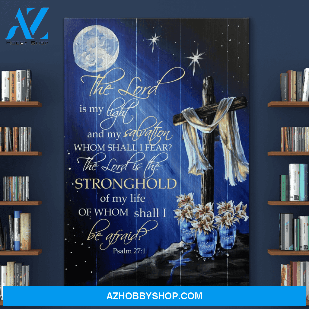 Portrait God Canvas - Bible Verse Wall Art - Jesus - The lord is my light my savior and my everything Canvas