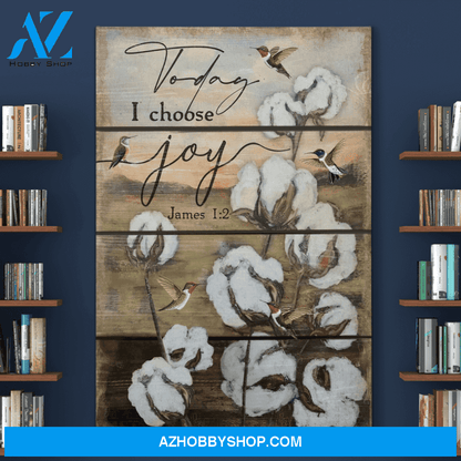 Portrait God Canvas - Bible Verse Wall Art - Jesus - Today I choose joy 1 Canvas