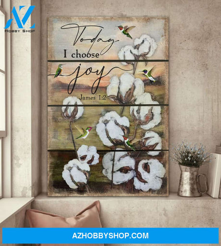 Portrait God Canvas - Bible Verse Wall Art - Jesus - Today I choose joy 1 Canvas