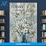 Portrait God Canvas - Bible Verse Wall Art - Jesus - Today I choose joy 5 Canvas
