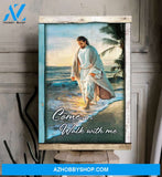 Portrait God Canvas - Bible Verse Wall Art - Jesus - Waiting for you in Heaven Canvas