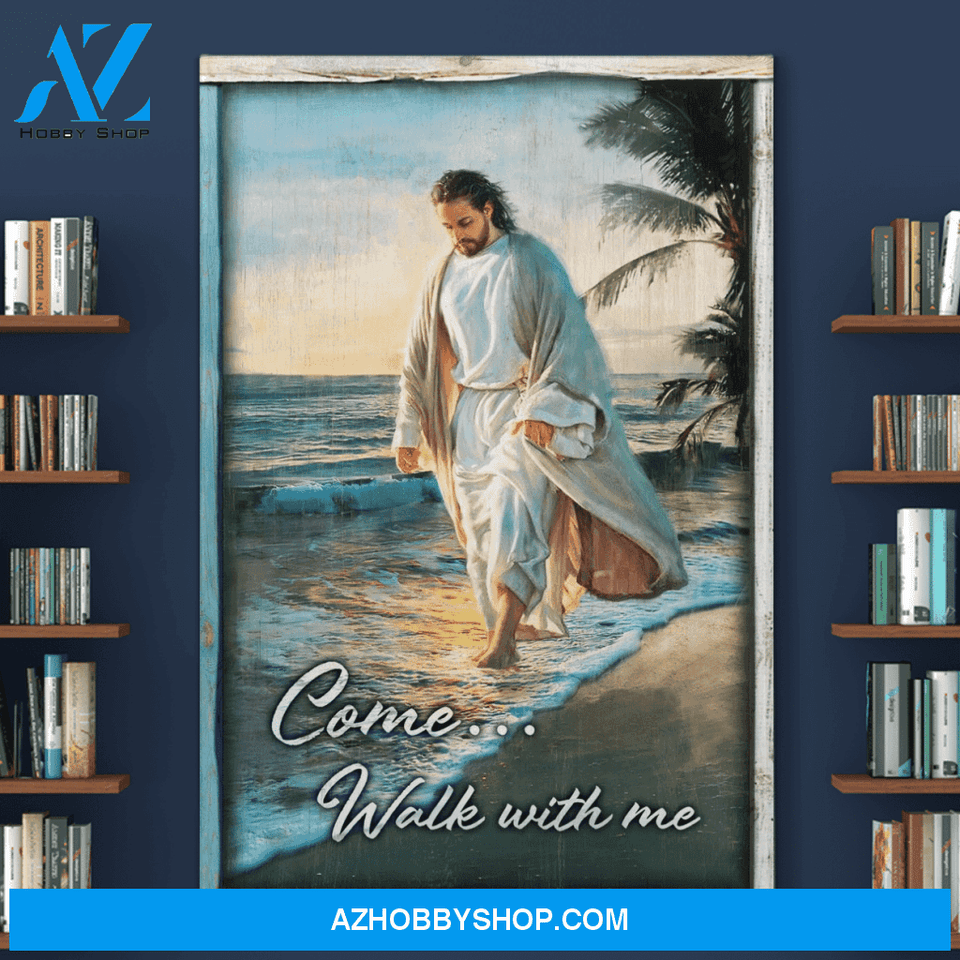 Portrait God Canvas - Bible Verse Wall Art - Jesus - Waiting for you in Heaven Canvas