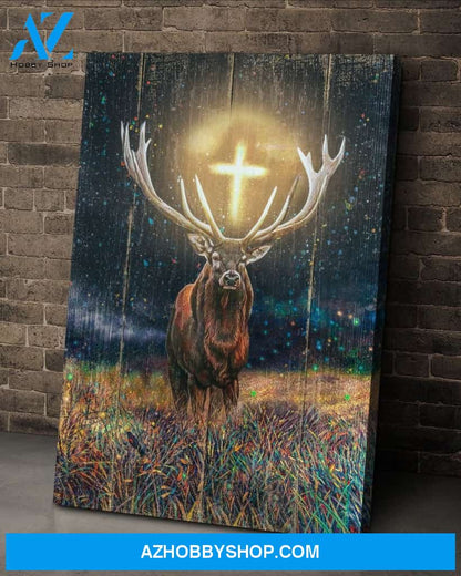 Portrait God Canvas - Bible Verse Wall Art - The beautiful deer Canvas
