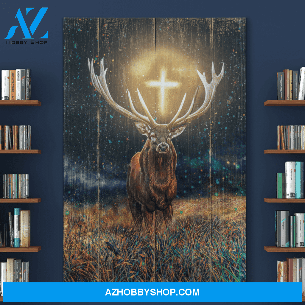 Portrait God Canvas - Bible Verse Wall Art - The beautiful deer Canvas