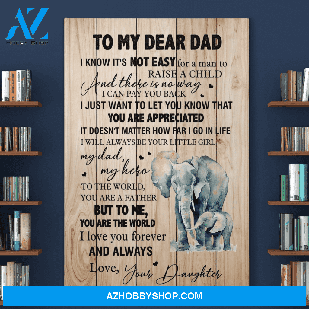 Portrait God Canvas - Bible Verse Wall Art - To my Dad - To me you are the world Canvas
