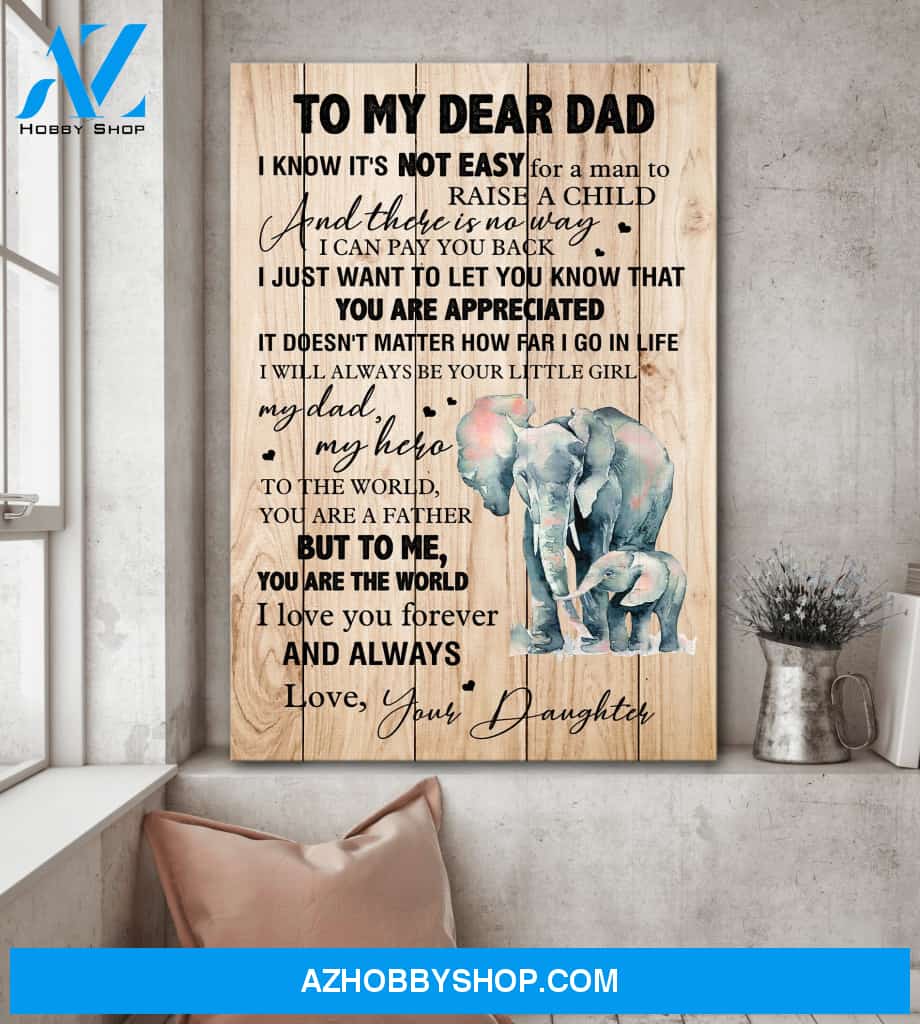 Portrait God Canvas - Bible Verse Wall Art - To my Dad - To me you are the world Canvas