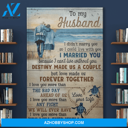 Portrait God Canvas - Bible Verse Wall Art - To my husband - I love you more than youll ever know Canvas