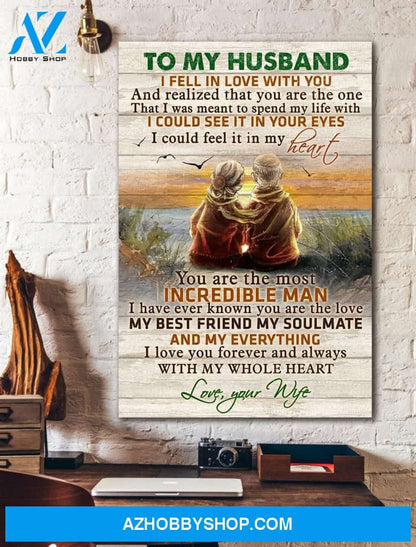Portrait God Canvas - Bible Verse Wall Art - Wife to Husband - Youre the most incredible man Canvas