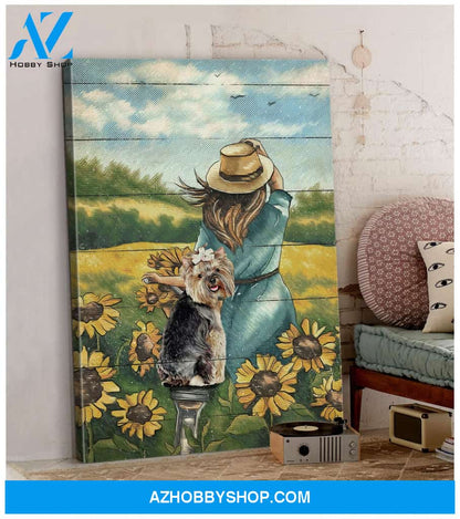 Portrait God Canvas - Bible Verse Wall Art - Yorkshire - On sunflower field with you Canvas