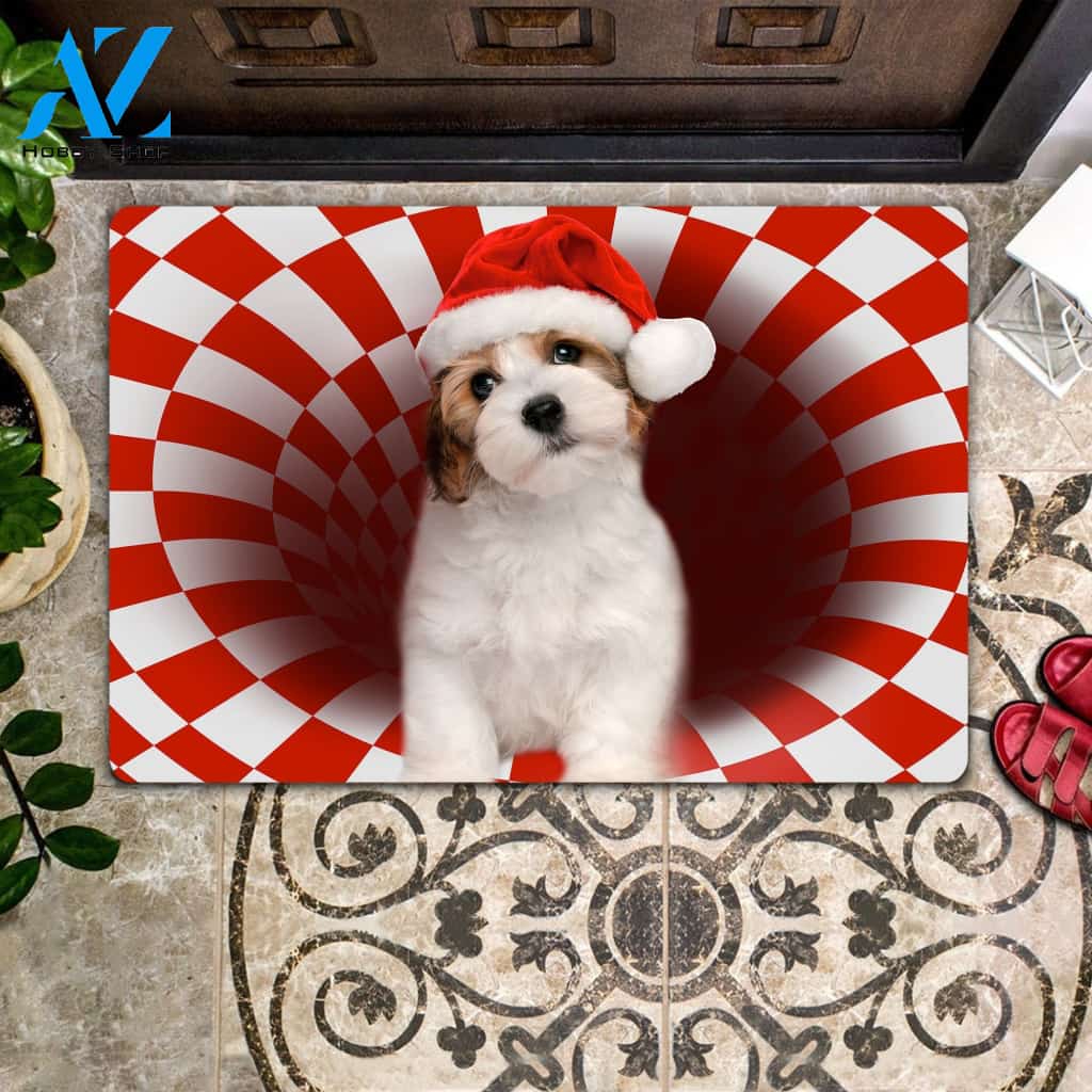 Bichon Christmas - Dog Doormat | Welcome Mat | House Warming Gift | Christmas Gift Decor